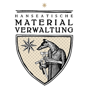 Link zur Website HMV Hanseatische Materialverwaltung. Zu sehen: Das HMV Wappen / Logo